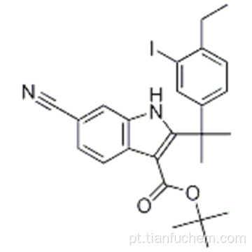 6-ciano-2- (2- (4-etil-3-iodofenil) propan-2-il) -1H-indole-3-carboxilato de terc-butilo CAS 1256584-75-4